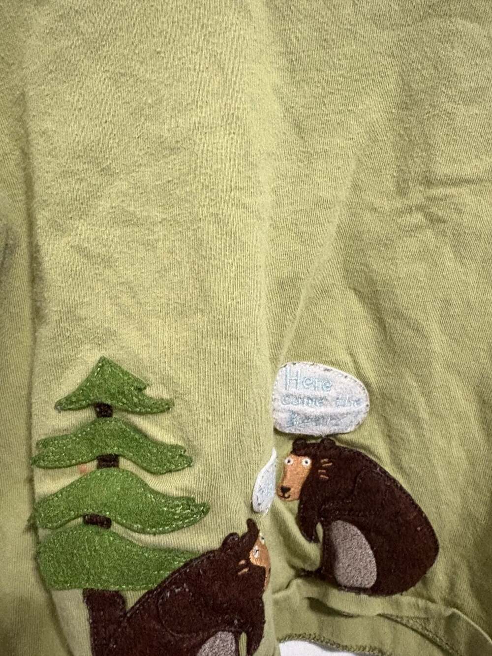 Janie and Jack Toddler Boy 2T Double Layer Bear Applique Long Sleeve T-Shirt - Picture 2 of 5